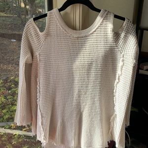 Cold shoulder sweater